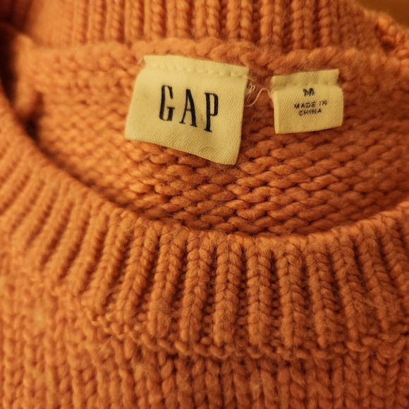 GAP Cotton Horizontal Striped Knit Sweater Pink Yellow Purple Red Fuschia Size M - Picture 3 of 6